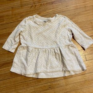 Old Navy Girls's Lace Peplum Top Size 8 | 3/4 sleeve
